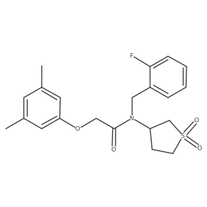 2-(3,5-dimethylphenoxy)-N-(1,1-dioxidotetrahydrothiophen-3-yl)-N-(2-fluorobenzyl)acetamide Structure