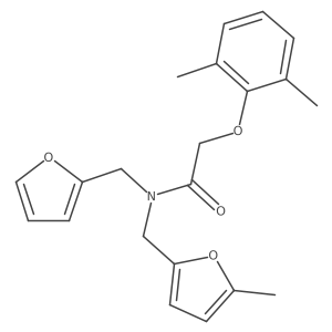 2-(2,6-dimethylphenoxy)-N-(furan-2-ylmethyl)-N-[(5-methylfuran-2-yl)methyl]acetamide Structure
