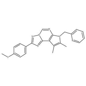 4-[8,9-dimethyl-7-(2-pyridinylmethyl)-7H-pyrrolo[3,2-e][1,2,4]triazolo[1,5-c]pyrimidin-2-yl]phenyl methyl ether结构式