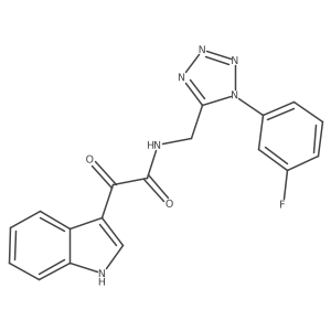 N-((1-(3-fluorophenyl)-1H-tetrazol-5-yl)methyl)-2-(1H-indol-3-yl)-2-oxoacetamide Structure