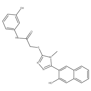 2-{[5-(3-hydroxy-2-naphthyl)-4-methyl-4H-1,2,4-triazol-3-yl]thio}-N-(3-hydroxyphenyl)acetamide结构式