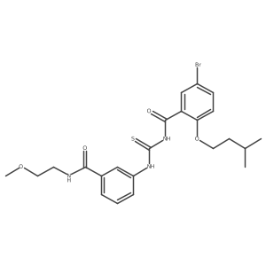 5-Bromo-N-[[[3-[[(2-methoxyethyl)amino]carbonyl]phenyl]amino]thioxomethyl]-2-(3-methylbutoxy)benzamide Structure