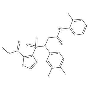 methyl 3-(N-(3,4-dimethylphenyl)-N-(2-oxo-2-(o-tolylamino)ethyl)sulfamoyl)thiophene-2-carboxylate Structure