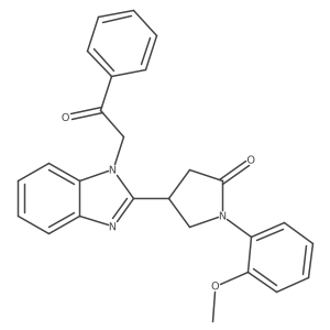1-(2-Methoxyphenyl)-4-[1-(2-oxo-2-phenylethyl)benzimidazol-2-yl]pyrrolidin-2-o ne结构式