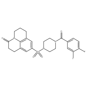 9-((4-(3,4-difluorobenzoyl)piperazin-1-yl)sulfonyl)-1,2,6,7-tetrahydropyrido[3,2,1-ij]quinolin-3(5H)-one Structure