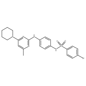 4-bromo-N-(4-{[4-methyl-6-(piperidin-1-yl)pyrimidin-2-yl]amino}phenyl)benzene-1-sulfonamide Structure
