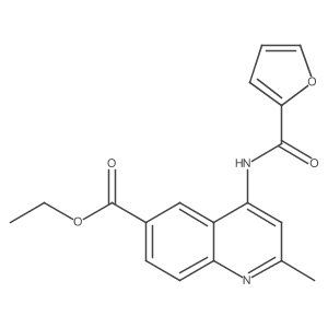 Ethyl 4-(2-furylcarbonylamino)-2-methylquinoline-6-carboxylate Structure