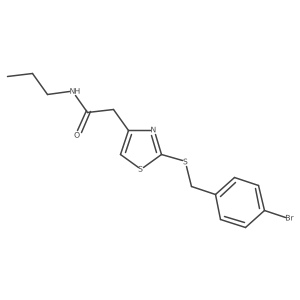 2-(2-((4-bromobenzyl)thio)thiazol-4-yl)-N-propylacetamide结构式