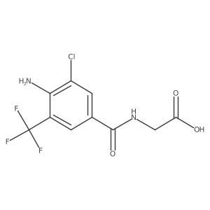 N-[4-Amino-3-chloro-5-(trifluoromethyl)benzoyl]glycine结构式