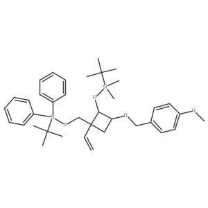 Tert-butyl({(1R,2S,3R)-2-{[tert-butyl(dimethyl)silyl]oxy}-3-[(4-methoxybenzyl)oxy]-1-vinylcyclobutyl}methoxy)diphenylsilane结构式