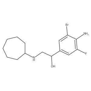 4-Amino-3-bromo-I+/--[(cycloheptylamino)methyl]-5-fluorobenzenemethanol Structure