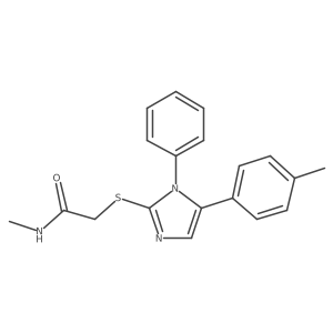 N-methyl-2-((1-phenyl-5-(p-tolyl)-1H-imidazol-2-yl)thio)acetamide Structure