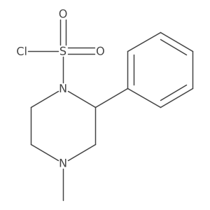4-Methyl-2-phenylpiperazine-1-sulfonyl chloride结构式
