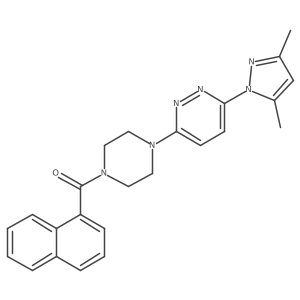 (4-(6-(3,5-dimethyl-1H-pyrazol-1-yl)pyridazin-3-yl)piperazin-1-yl)(naphthalen-1-yl)methanone Structure