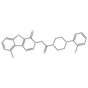 9-chloro-3-{2-[4-(2-fluorophenyl)piperazin-1-yl]-2-oxoethyl}[1]benzothieno[3,2-d]pyrimidin-4(3H)-one Structure