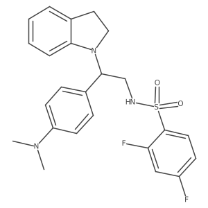 N-(2-(4-(dimethylamino)phenyl)-2-(indolin-1-yl)ethyl)-2,4-difluorobenzenesulfonamide Structure