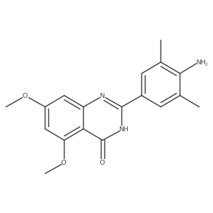2-(4-amino-3,5-dimethylphenyl)-5,7-dimethoxyquinazolin-4(3H)-one结构式
