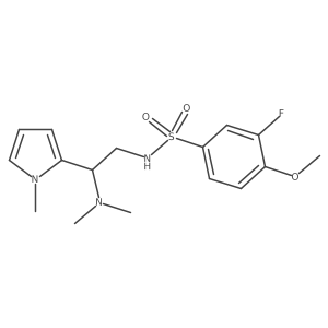 N-[2-(dimethylamino)-2-(1-methyl-1H-pyrrol-2-yl)ethyl]-3-fluoro-4-methoxybenzene-1-sulfonamide Structure