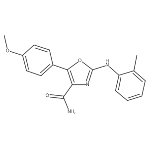 5-(4-Methoxyphenyl)-2-(o-tolylamino)oxazole-4-carboxamide结构式