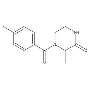 3-Methyl-4-(4-methylbenzoyl)piperazin-2-one结构式