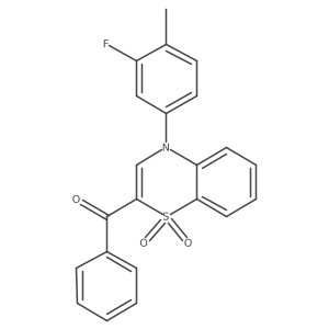 [4-(3-fluoro-4-methylphenyl)-1,1-dioxido-4H-1,4-benzothiazin-2-yl](phenyl)methanone Structure
