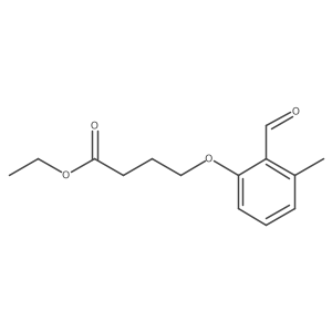 4-(2-Formyl-3-methyl-phenoxy)-butyric acid ethyl ester Structure