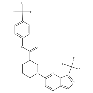 N-[4-(trifluoromethyl)phenyl]-1-[3-(trifluoromethyl)[1,2,4]triazolo[4,3-b]pyridazin-6-yl]piperidine-3-carboxamide Structure