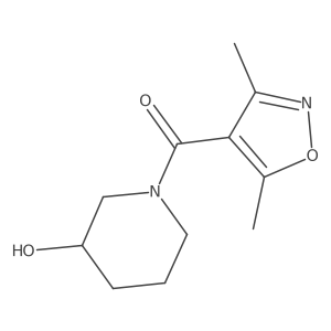 (3,5-Dimethylisoxazol-4-yl)(3-hydroxypiperidin-1-yl)methanone结构式