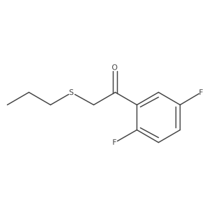 1-(2,5-Difluorophenyl)-2-(propylthio)ethan-1-one结构式