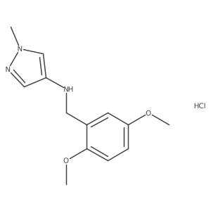 N-[(2,5-dimethoxyphenyl)methyl]-1-methyl-1H-pyrazol-4-amine hydrochloride结构式