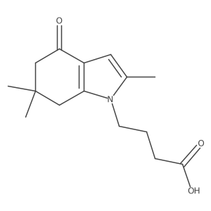 4,5,6,7-Tetrahydro-2,6,6-trimethyl-4-oxo-1H-indole-1-butanoic acid结构式