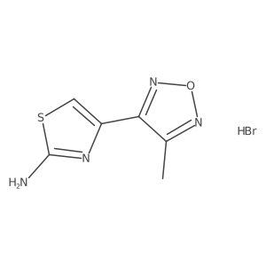 4-(4-Methyl-1,2,5-oxadiazol-3-yl)-1,3-thiazol-2-amine;hydrobromide结构式