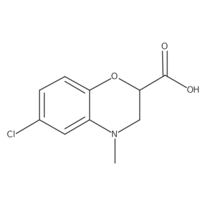6-chloro-4-methyl-3,4-dihydro-2H-benzo[1,4]oxazine-2-carboxylic acid Structure