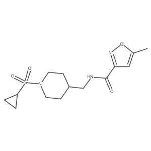 N-((1-(cyclopropylsulfonyl)piperidin-4-yl)methyl)-5-methylisoxazole-3-carboxamide Structure