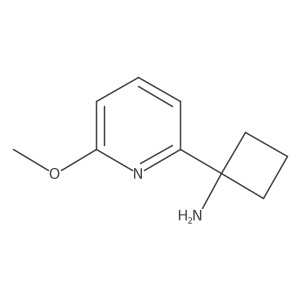 1-(6-Methoxypyridin-2-yl)cyclobutan-1-amine结构式