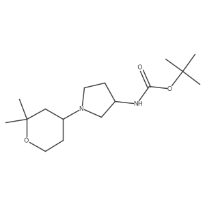 tert-butyl (3S)-1-(2,2-dimethyltetrahydro-2H-pyran-4-yl)pyrrolidin-3-ylcarbamate Structure
