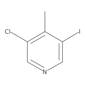 3-Chloro-5-iodo-4-methylpyridine结构式