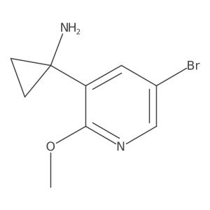 1-(5-Bromo-2-methoxypyridin-3-yl)cyclopropan-1-amine结构式