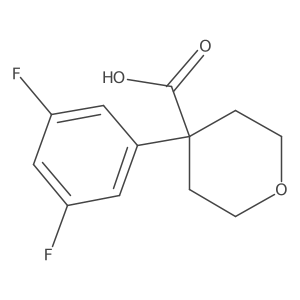 4-(3,5-Difluorophenyl)tetrahydro-2H-pyran-4-carboxylic acid Structure