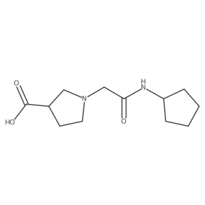 1-[(Cyclopentylcarbamoyl)methyl]pyrrolidine-3-carboxylic acid Structure
