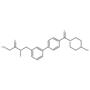 Acetamide, 2-amino-N-[[4a(2)-[(4-hydroxy-1-piperidinyl)carbonyl][1,1a(2)-biphenyl]-3-yl]methyl]-N-methyl- Structure