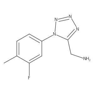 [1-(3-fluoro-4-methylphenyl)-1H-1,2,3,4-tetrazol-5-yl]methanamine Structure