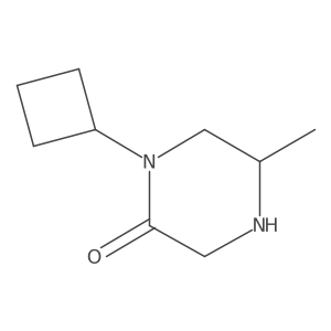 1-Cyclobutyl-5-methylpiperazin-2-one结构式