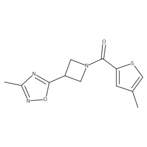 (3-(3-Methyl-1,2,4-oxadiazol-5-yl)azetidin-1-yl)(4-methylthiophen-2-yl)methanone Structure
