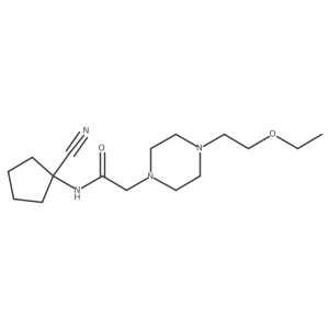N-(1-cyanocyclopentyl)-2-[4-(2-ethoxyethyl)piperazin-1-yl]acetamide结构式