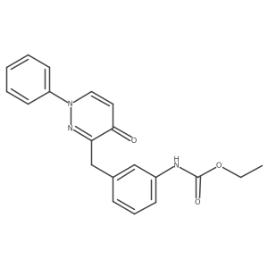 Ethyl {3-[(4-oxo-1-phenyl-1,4-dihydropyridazin-3-yl)methyl]phenyl}carbamate结构式