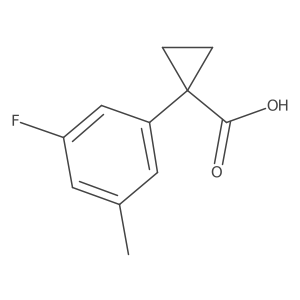 1-(3-Fluoro-5-methylphenyl)cyclopropanecarboxylic Acid Structure