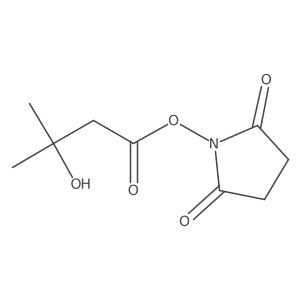 2,5-Dioxopyrrolidin-1-yl 3-hydroxy-3-methylbutanoate结构式