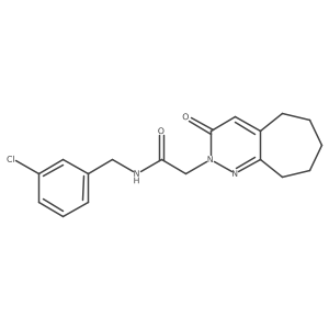 N-(3-chlorobenzyl)-2-(3-oxo-3,5,6,7,8,9-hexahydro-2H-cyclohepta[c]pyridazin-2-yl)acetamide结构式