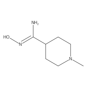 N-Hydroxy-1-methylpiperidine-4-carboximidamide结构式